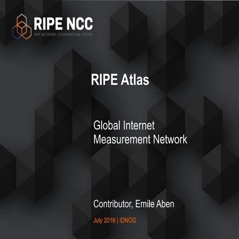 RIPE Atlas, Global Internet Measurement Network