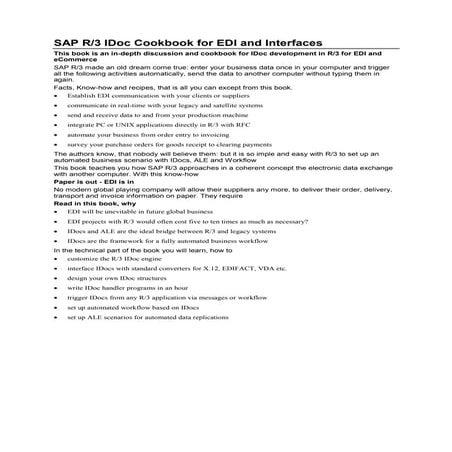 I doc cookbook for edi and interfaces