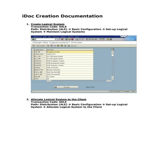 I doc creation documentation