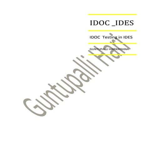 Idoc testing in ieds by guntupalli hari krishna