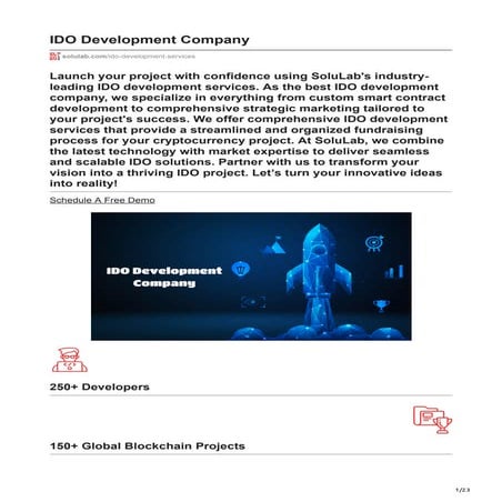 IDO Development Company | IDO Development Services | PDF