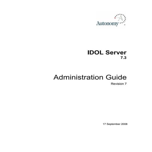 Idol Server 7.3 Admin Rev7