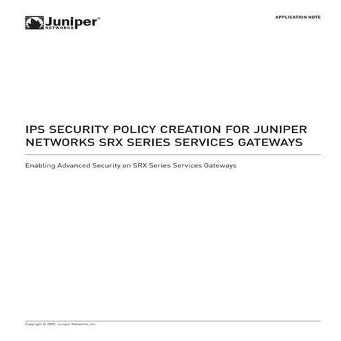 ScreenOS Idp policy creation en