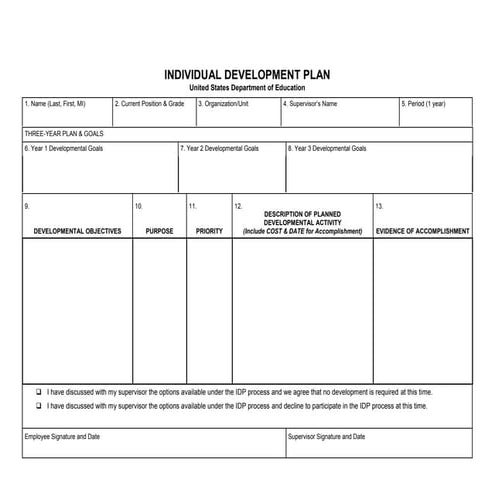 idp template doc