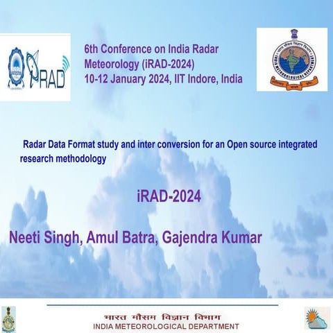 IDRAC EXPLAINATION ON RADAR SYSTEMS SPECIALLY USING WEATHER INFORMATION