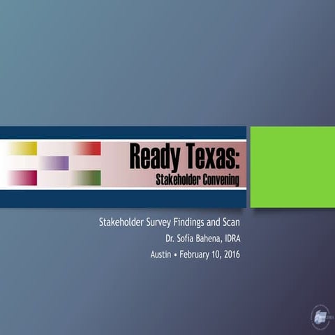 IDRA Ready Texas Pre Survey Results