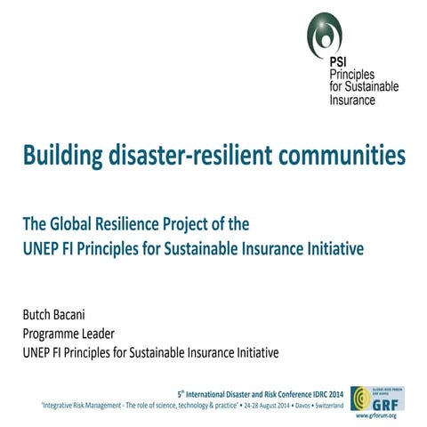 Disability Inclusive Disaster Risk Reduction | PPTX