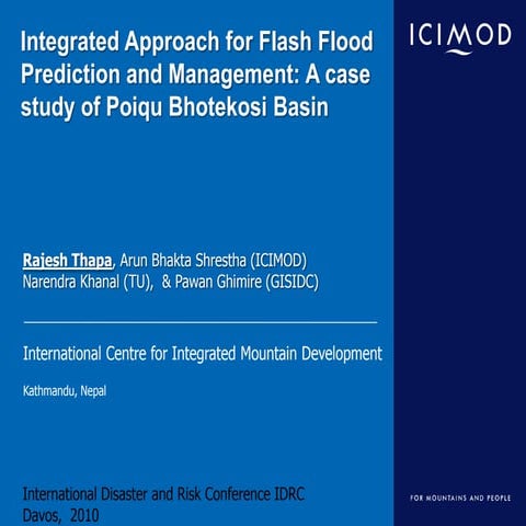 Integrated Approach for Flash Flood Prediction and Management: A Case Study o...