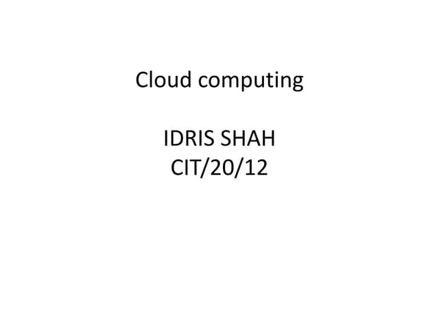 cloud computing
