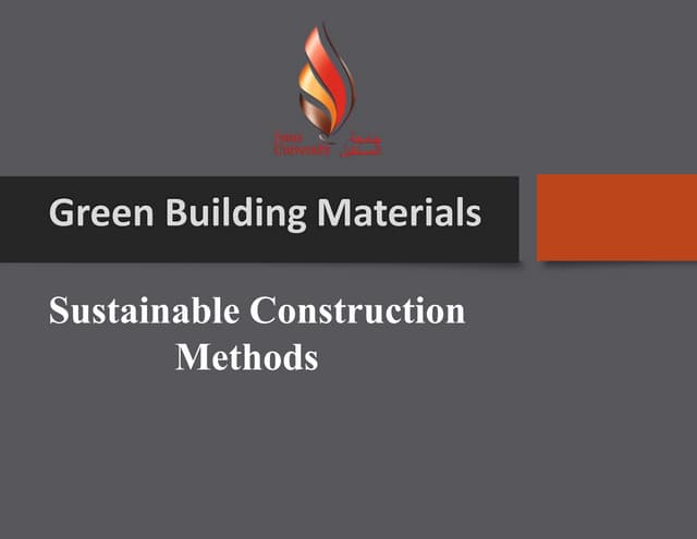 Green Building Materials Pptx Green Building Materials Pptx