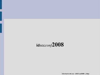 idsecconf2008