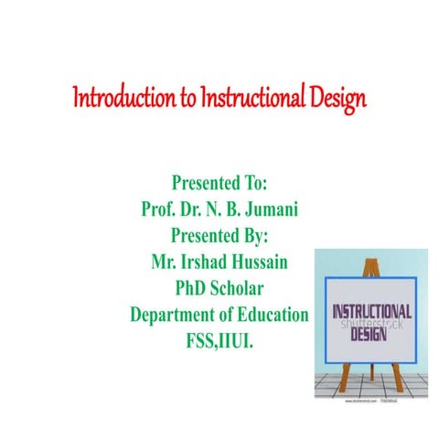 Introduction to Instructional Design