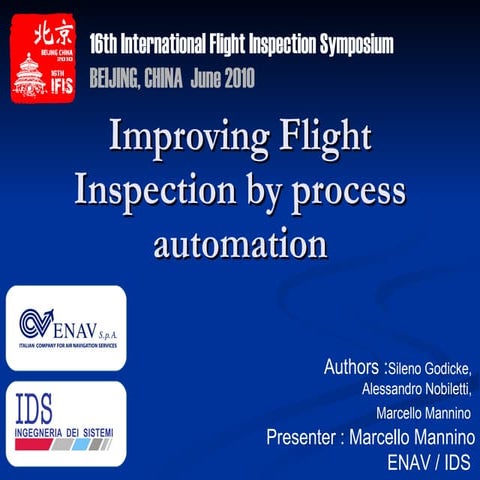 Improving Flight Inspection by Automation Process