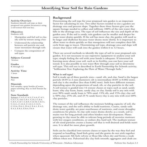 Identifying Your Soil for Rain Gardens