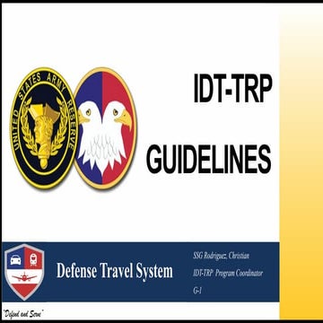 Comprehensive Guide to IDT-TRP Authorization and Travel Process in DTS ...