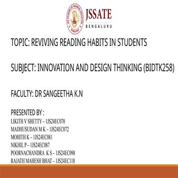 IDTK_PRESENTATION for vtu engineers reference | PPTX