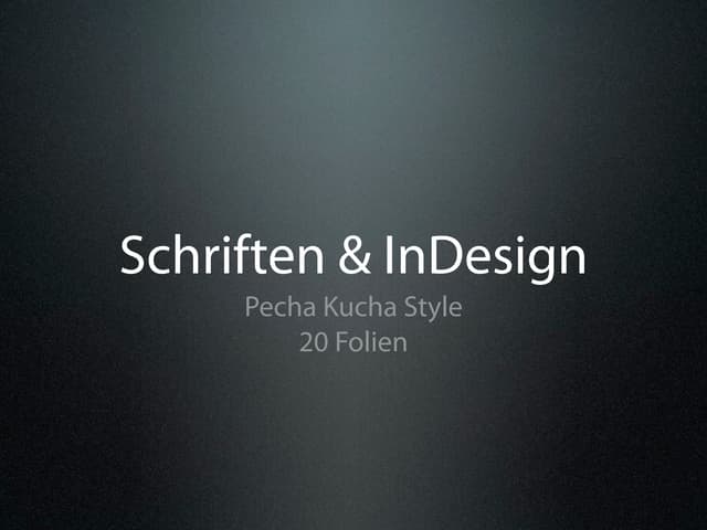 Schriften & InDesign