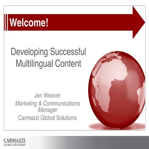 Successful Multilingual Content - Jen Weaver | PDF