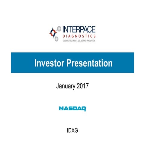 Interpace Diagnostics Investor Presentation