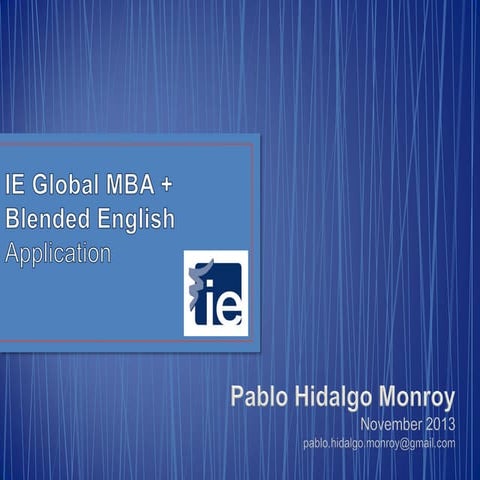 IE Application Essay Question E