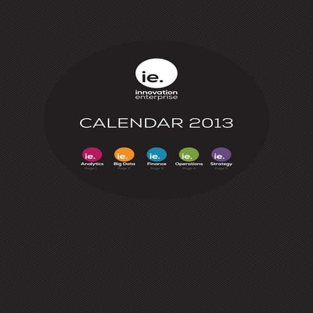 IE. - Innovation Enterprise Summit calendar 2013