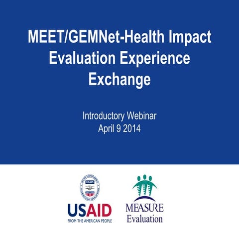 Key Issues in Impact Evaluation: A MEET and GEMNet-Health Virtual Event