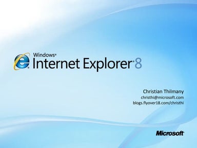 Internet Explorer 8 for Developers by Christian Thilmany