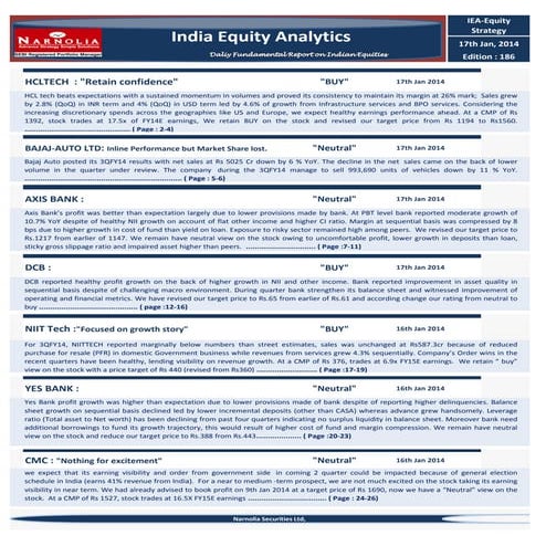Stock Investment Tips Recommendation 17-01-2014