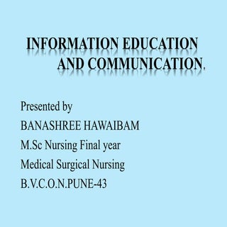 Information education and communica...