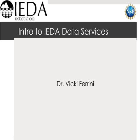 Data Management Planning and Data Compliance Reporting with IEDA