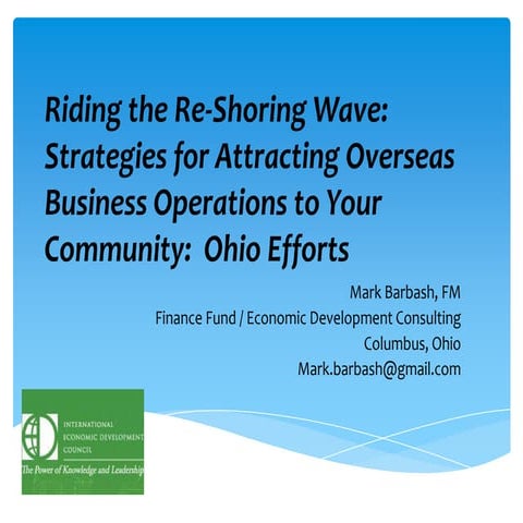 Is Reshoring a Real Opportunity