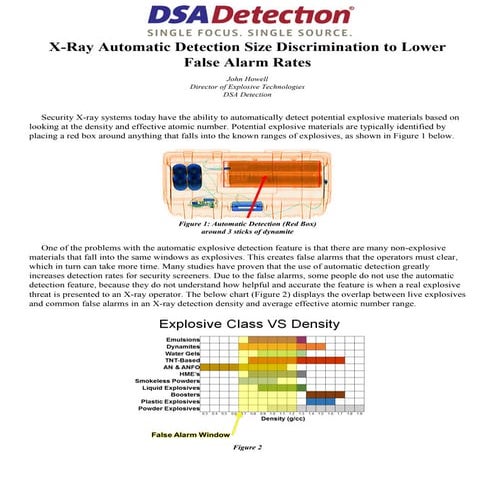X-Ray Automatic Detection Size Discrimination to Lower False Alarm Rates