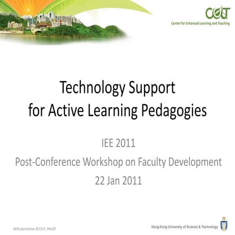 Technology Support for Active Learning Pedagogies