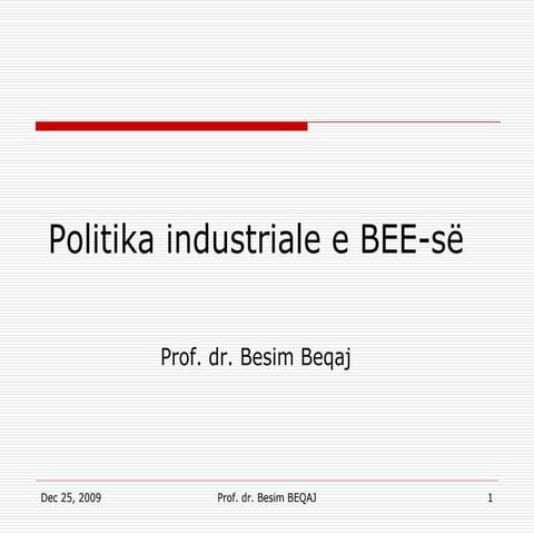 Politika Industriale E Ue