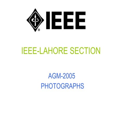 IEEE Lahore Section Annual General Meeting 2005