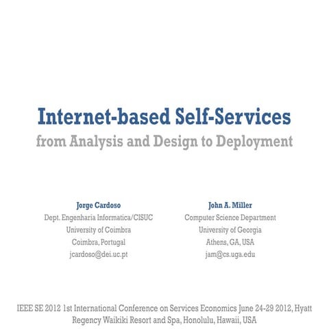 IEEE SE2012 Internet-based self-services