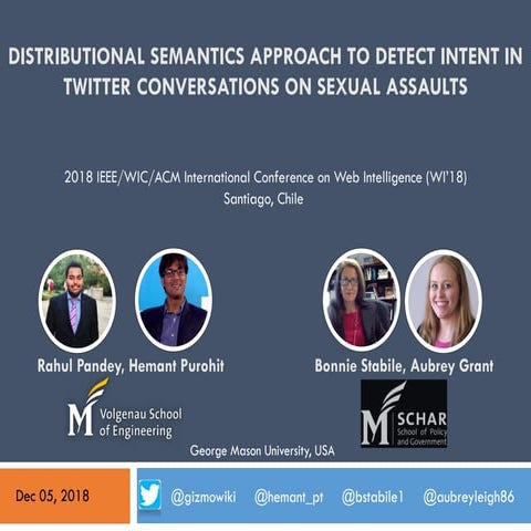 Detect Policy-affecting Intent in Twitter Conversations for Rape and Sexual A...