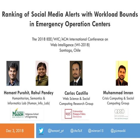 Workload-bound Ranking of Alerts for Emergency Operation Centers - Web Intell...