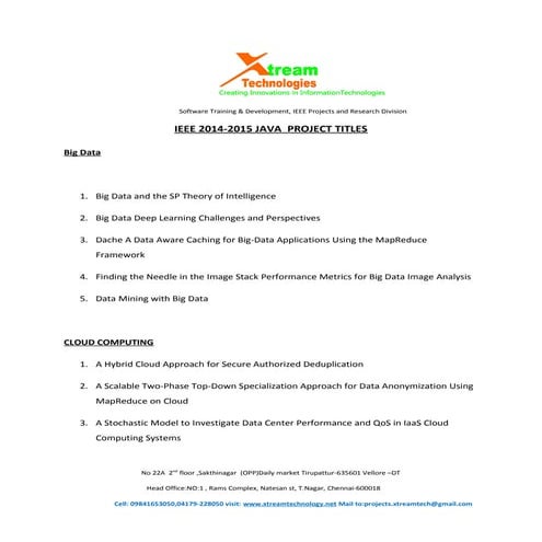 Ieee 2014 2014 java  project titles