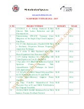IEEE 2014 - 2015 VLSI PROJECT TITLE...