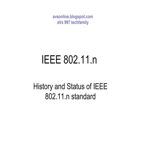 Ieee 802.11.n