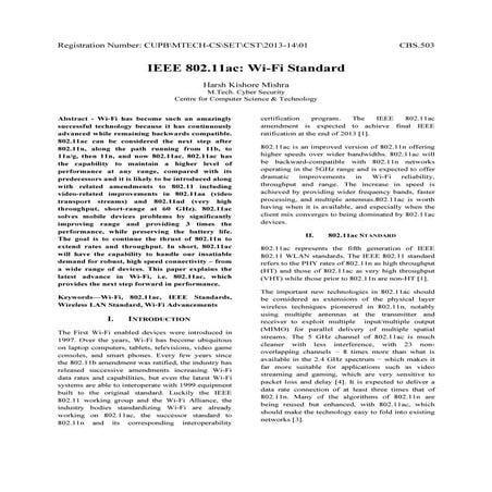 IEEE 802.11ac Standard
