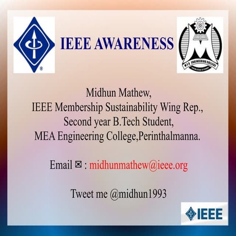 IEEE Awareness By Midhun Mathew