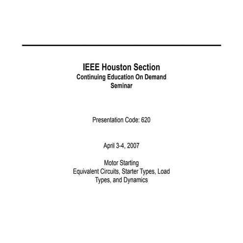 IEEE Motor Presentation