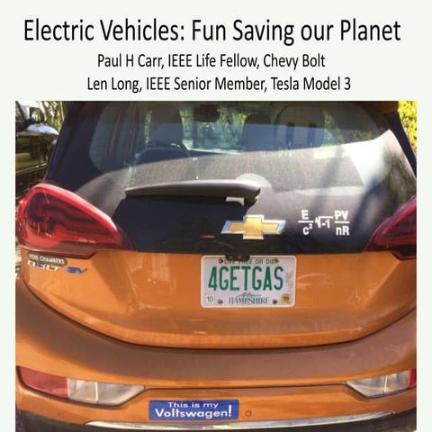 Electric Vehicles: Fun Saving Our Planet