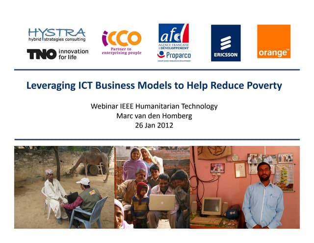 Ieee Humanitarian Technology Webinar Leveraging Ict For The Bop Marc Van Den Homberg