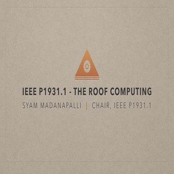 IEEE P1931.1, The Roof Computing