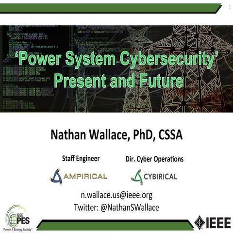 IEEE PES GM 2017 Cybersecurity Panel Talk
