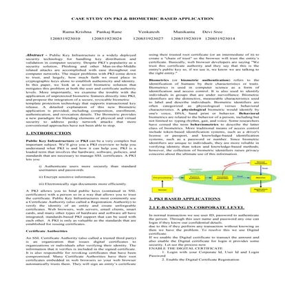 CASE STUDY ON PKI & BIOMETRIC BASED APPLICATION