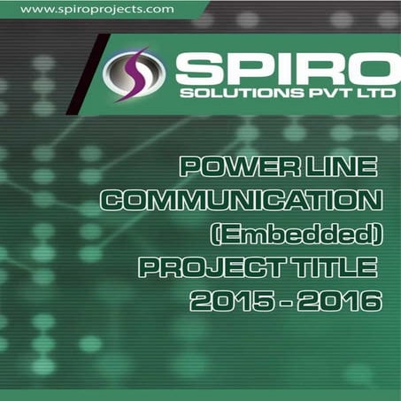 IEEE POWER LINE COMMUNICATION  PROJECT TITLE 2015-16